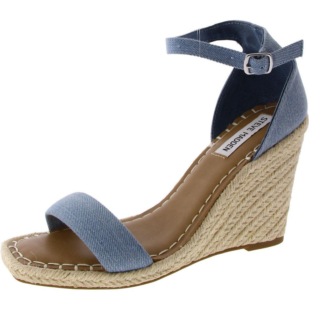 Submit Denim Ankle Strap Espadrilles