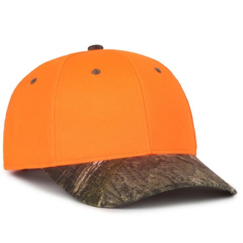 Outdoor Cap 202IS Blaze/ Camo Structured Solid Back Hat