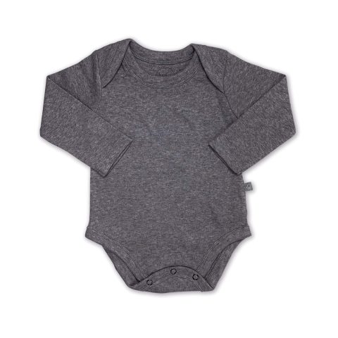 basics long bodysuit | charcoal