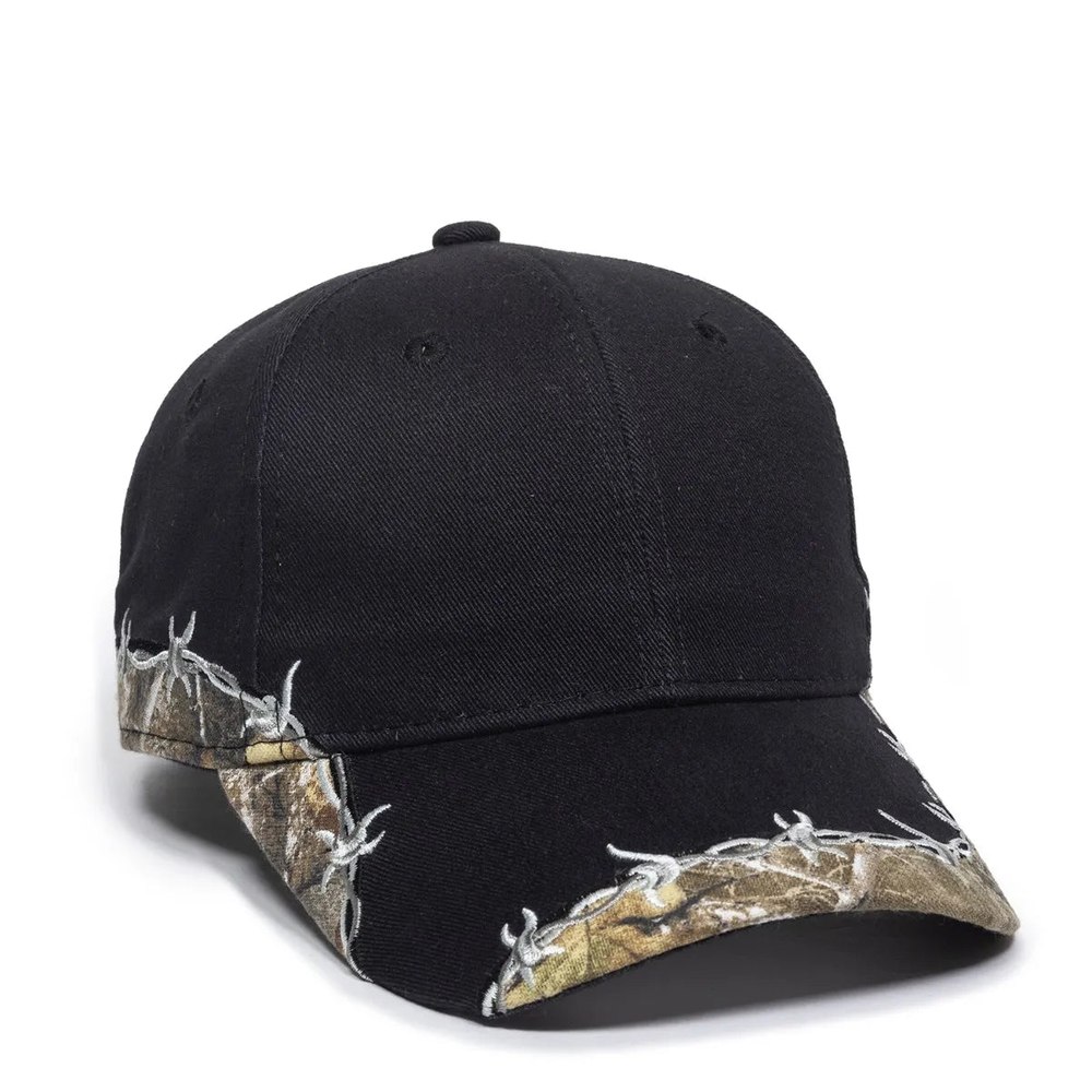 Outdoor Cap BRB-605 Barbed Wire Structured Solid Back Hat