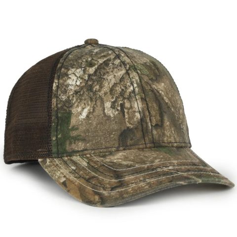 Outdoor Cap CWF-310 Flag Water Print Unstructured Trucker Hat