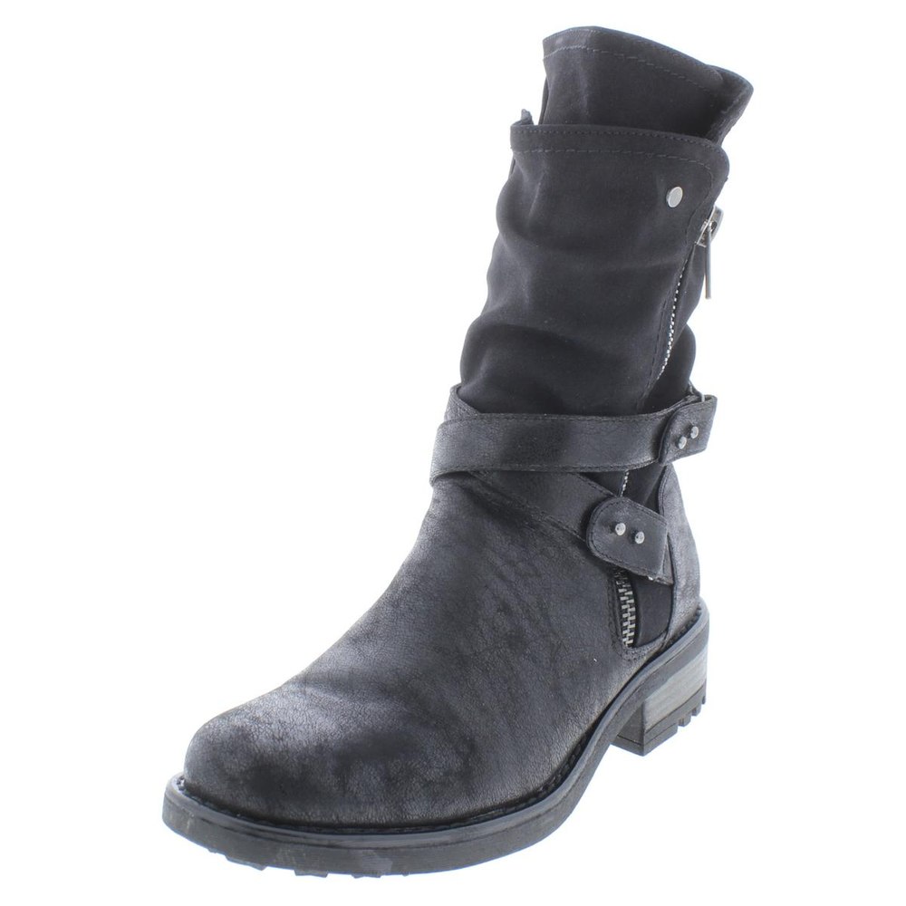 Sawyer Belted Moto Mid-Calf Boots