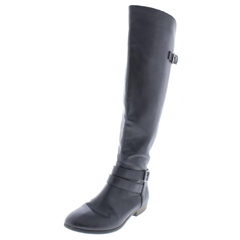 Carleigh Faux Leather Knee-Length Riding Boots