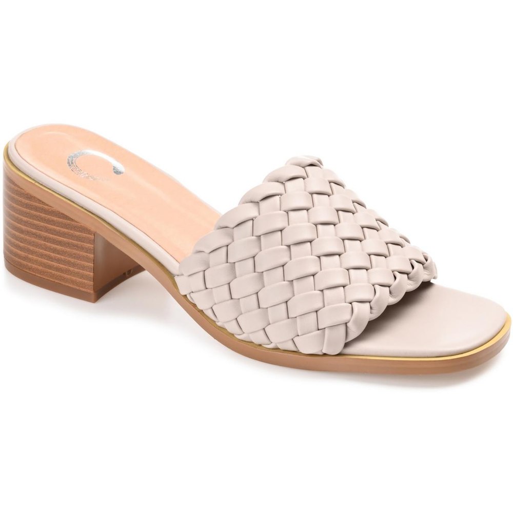 Fylicia Faux Leather Square Toe Block Heel