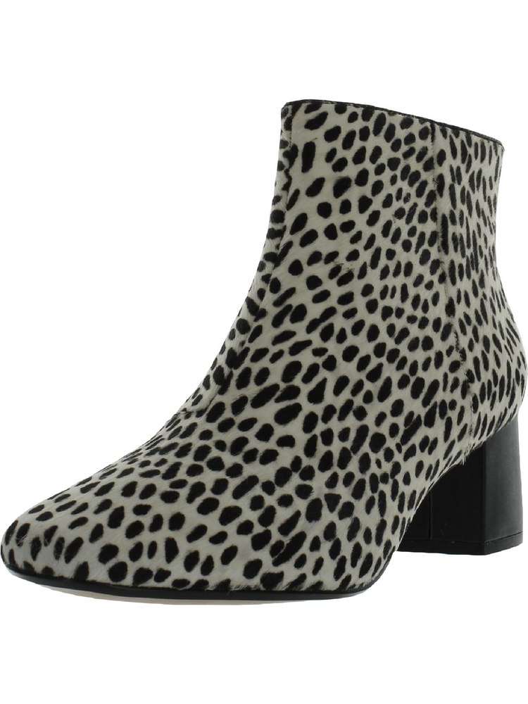 Sheer Flora 2 Womens Cow Hair Animal Print Ankle Boots 7766664708156