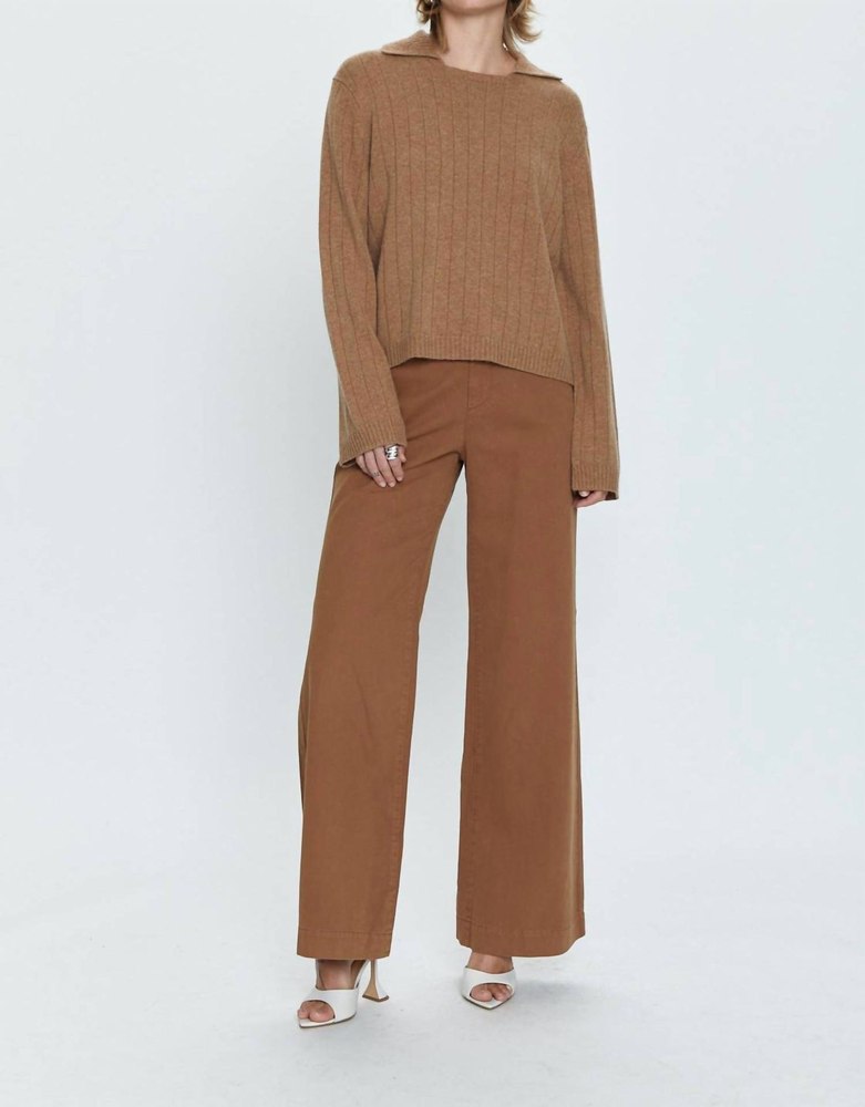 Jasmine High Rise Trouser In Brown