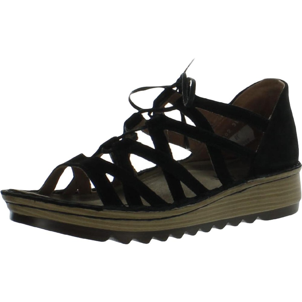 Yarrow Velvet Open Toe Wedge Sandals
