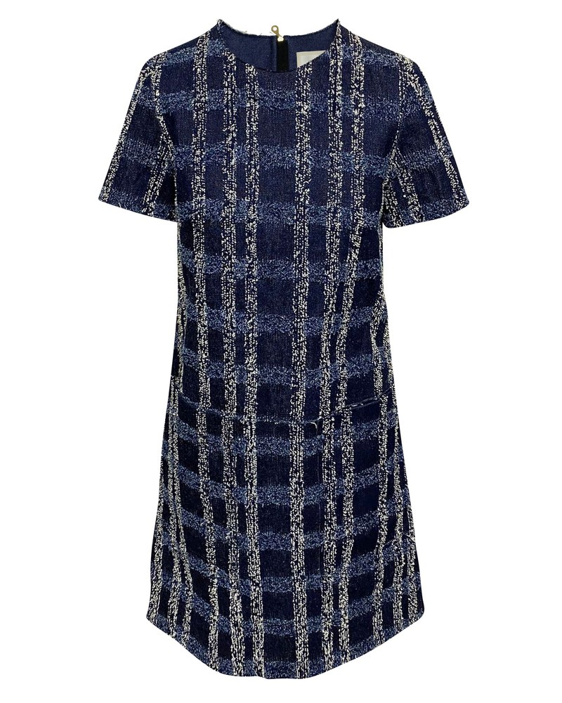 Erdem Octavia Denim Dress in Blue Cotton 7766690267196