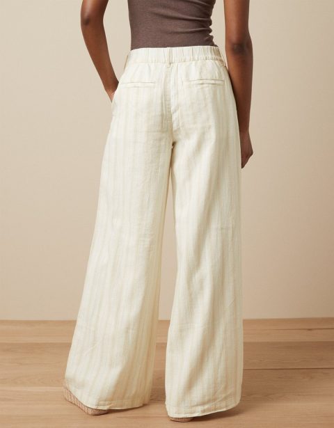 AE Striped Linen-Blend Trouser 7703544299580