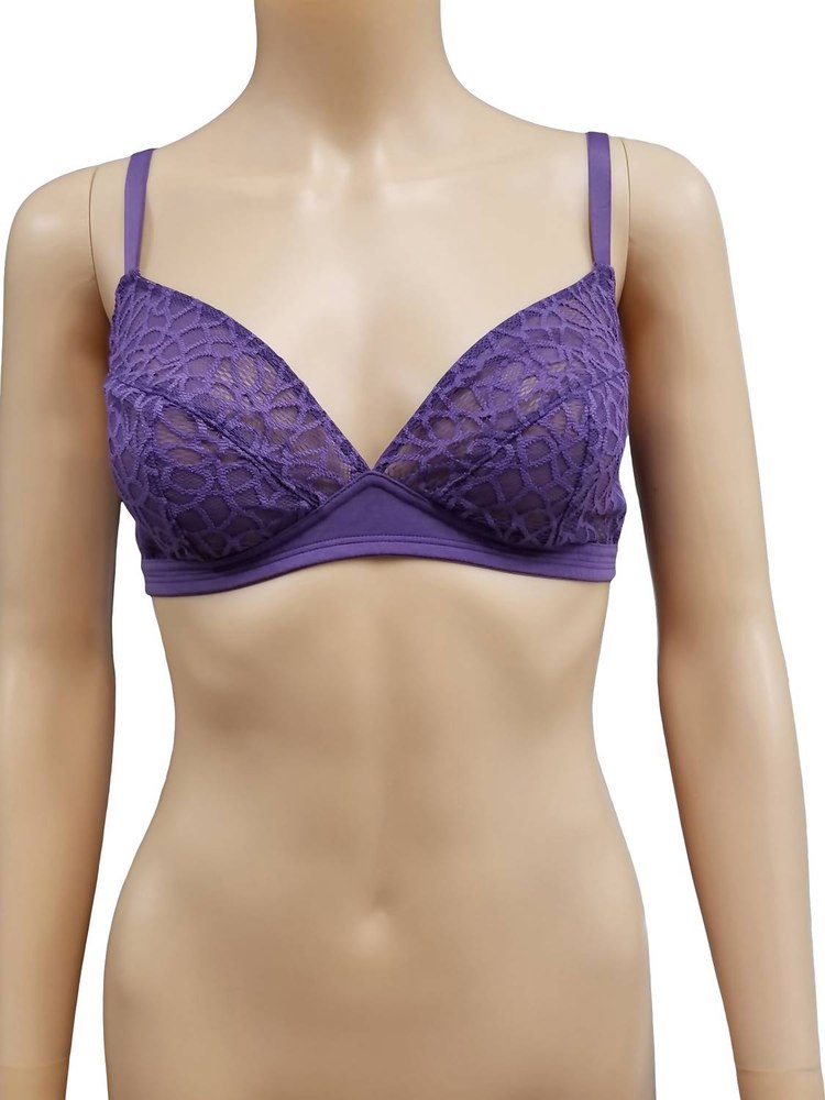 Lace Underwire Bra In Purple