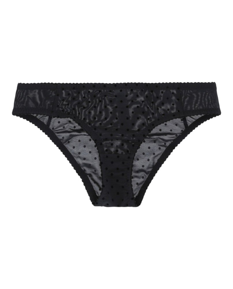 Velvet Polka Dot Bikini Underwear