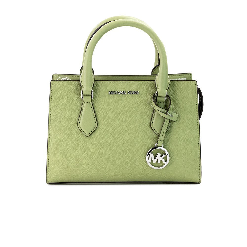 Michael Kors Sheila Small Sage Vegan Leather Center Zip Satchel Purse Women’s Bag