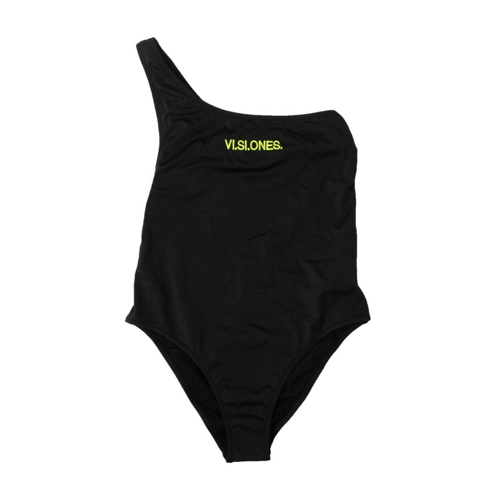 Marcelo Burlon One Shoulder Swimsuit – Black