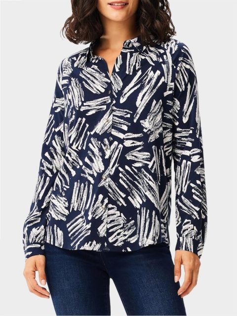 Sweet Strokes Shirt In Indigp Multi 7803909603388