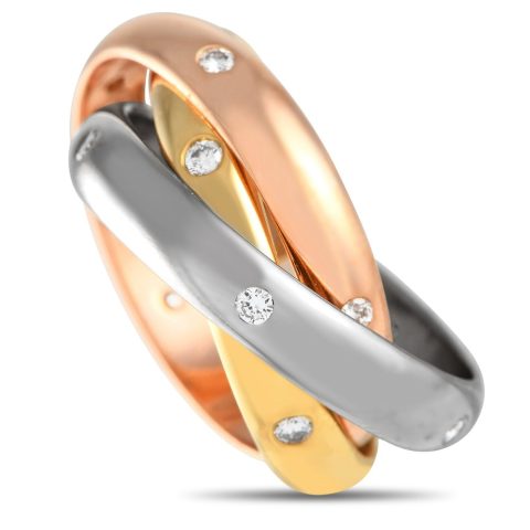 Cartier Constellation 18K Rose, White, and Yellow Gold Ring CA27-012524