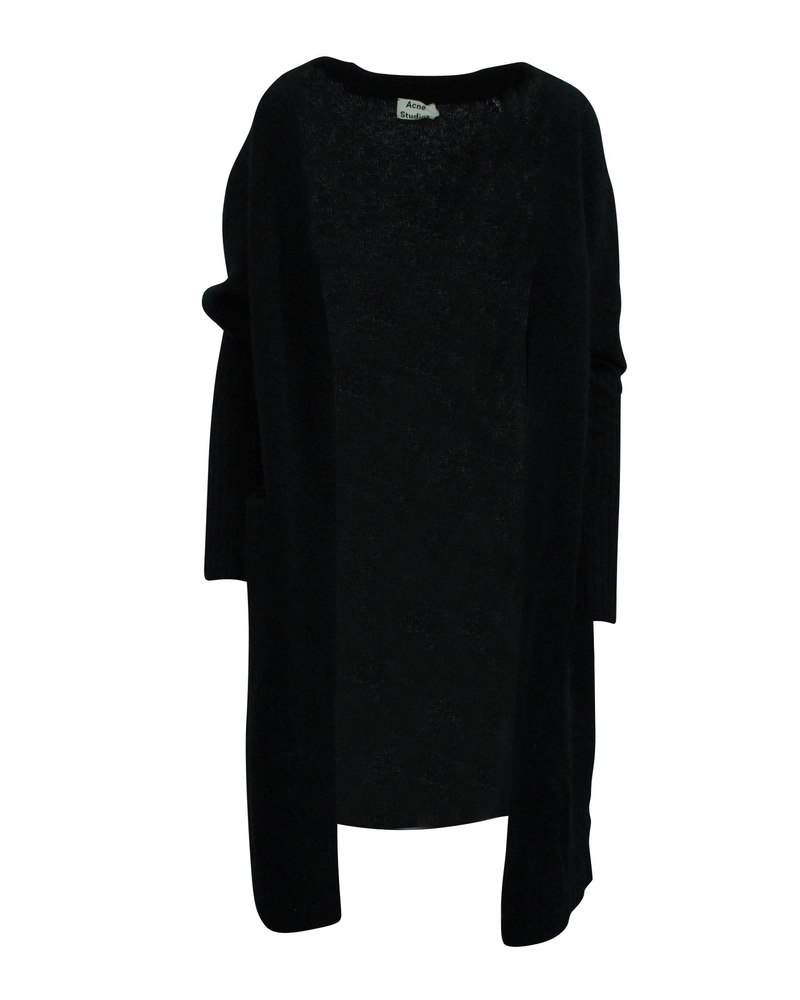 Acne Studios Raya Long Cardigan in Blue Mohair 7703676518460