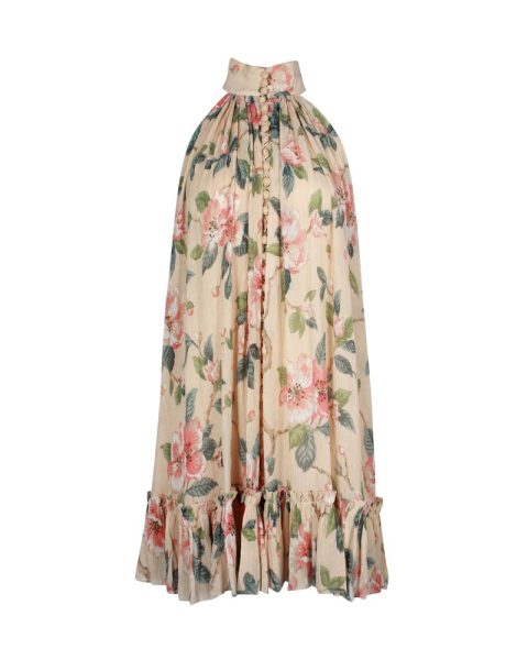 Zimmermann Kirra Mini Dress In Floral Print Cotton 7703690379324