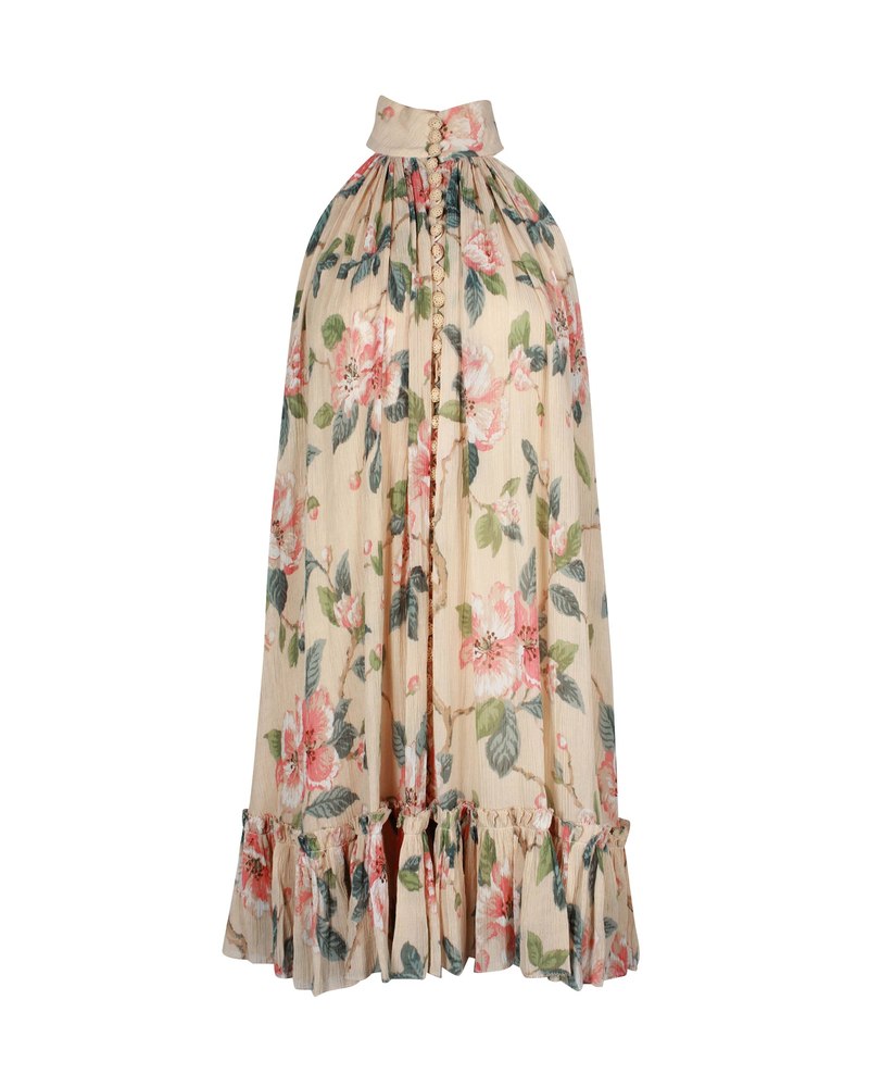 Zimmermann Kirra Mini Dress In Floral Print Cotton 7703690379324
