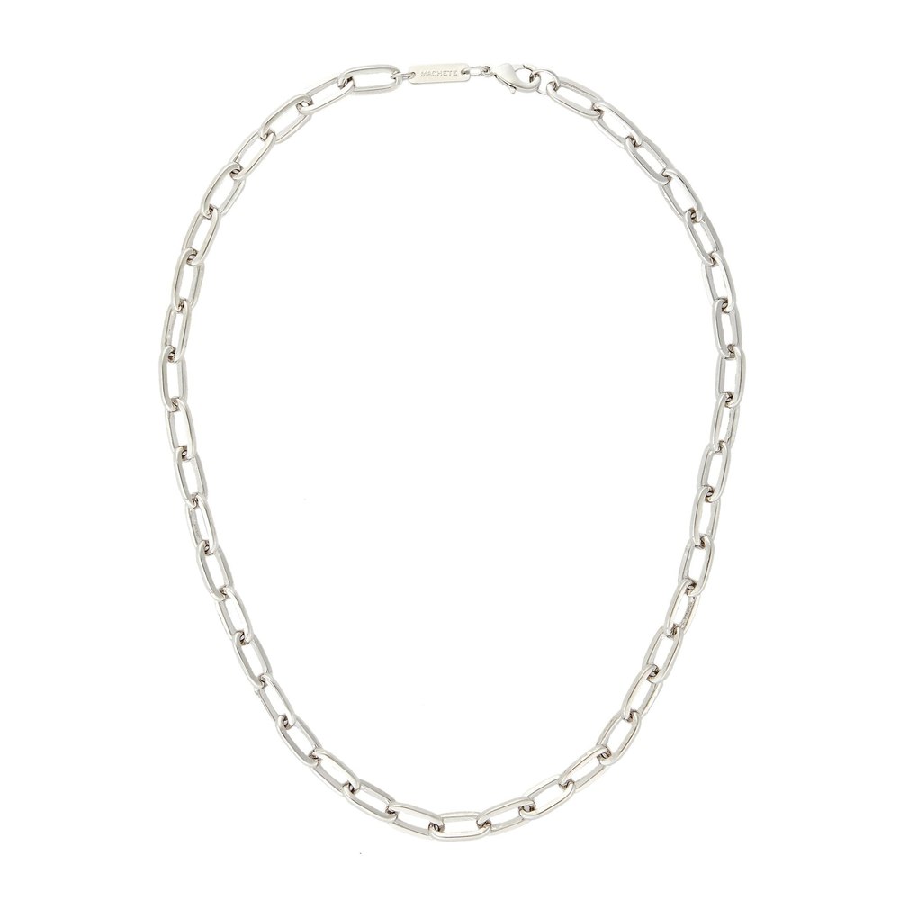 Grande Oval Link Necklace in Silver