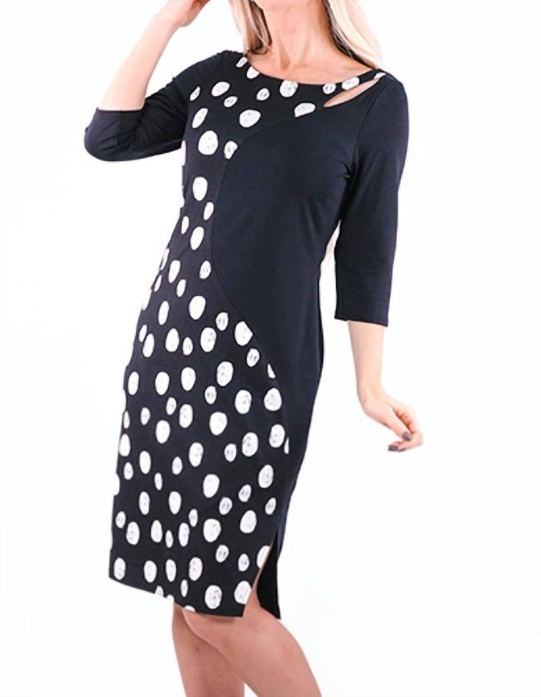 Polka Dot Dress In Black