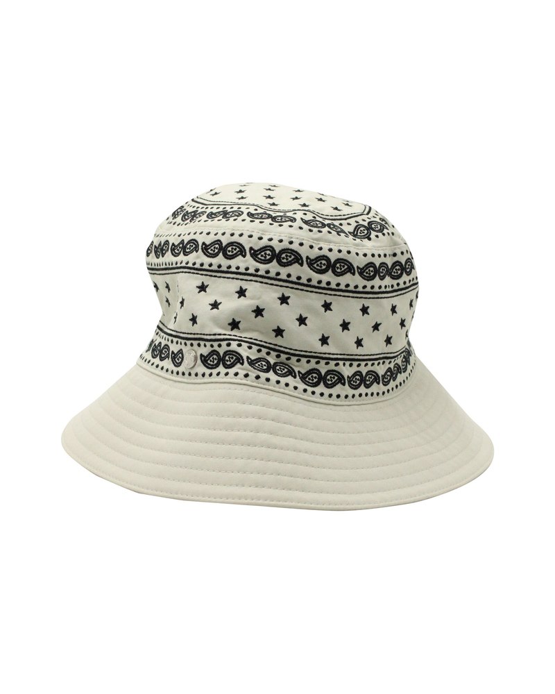 Hermes Bob RIde Bandana Bucket Hat in Cream Polyamide 7703697948732