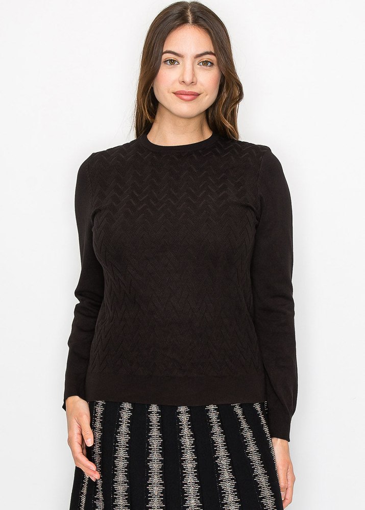 Soft Chevron Pattern Sweater 7832947064892