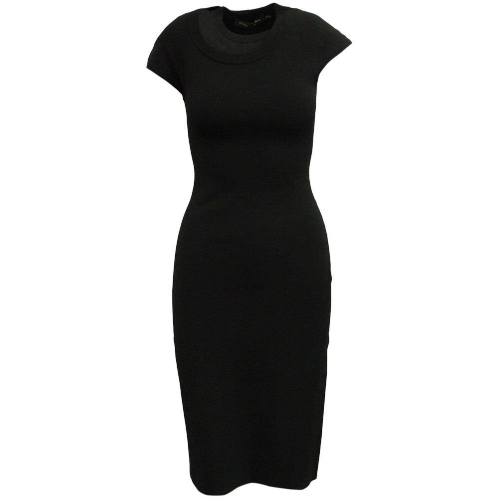 Proenza Schouler Layered Knit Dress in Black Viscose 7703706599484
