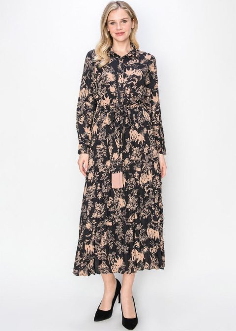 Blush & Black Garden Print Dress 7833048973372