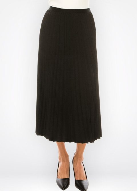 Classic Pleated Black Skirt 7833055232060