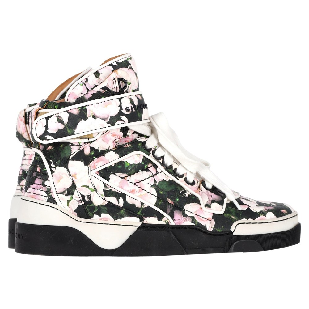 Givenchy Tyson Rose-Print High-Top Sneakers in Floral Print Leather 7833136791612