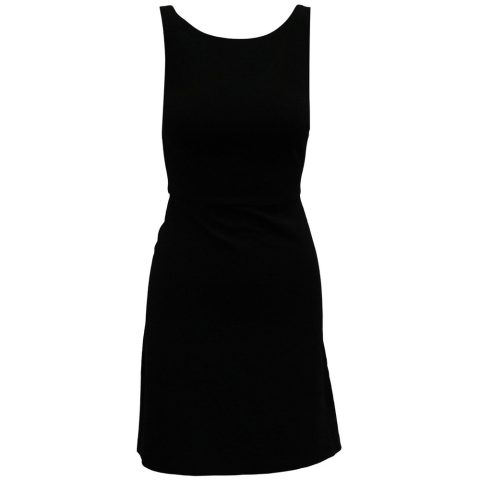Theory Sleeveless Mini Dress in Black Triacetate 7833158418492