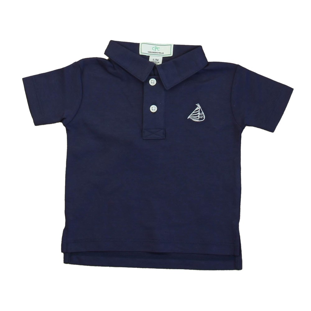 Classic Prep Girls Medieval Blue Polo Shirt Size: 6-9 Months 7805824041020