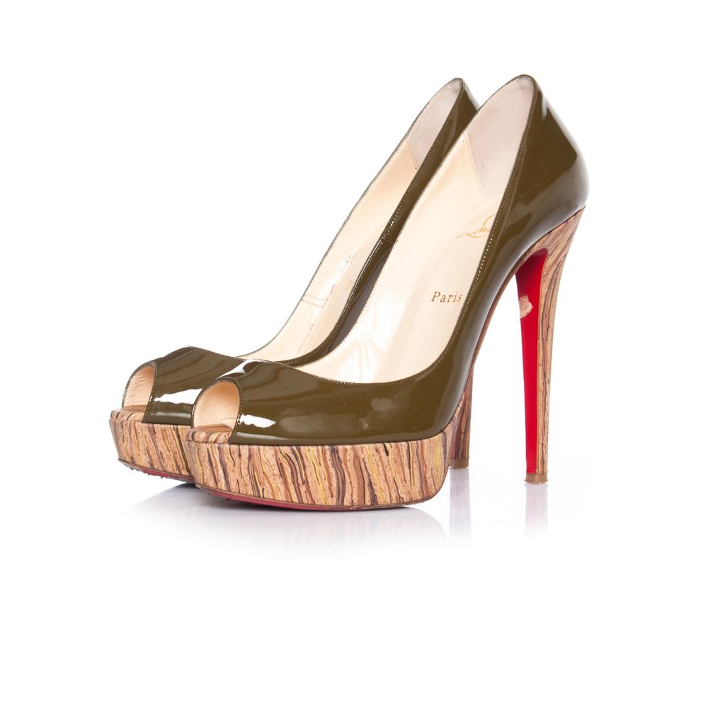 Banane kaki platform pumps 7833168314428