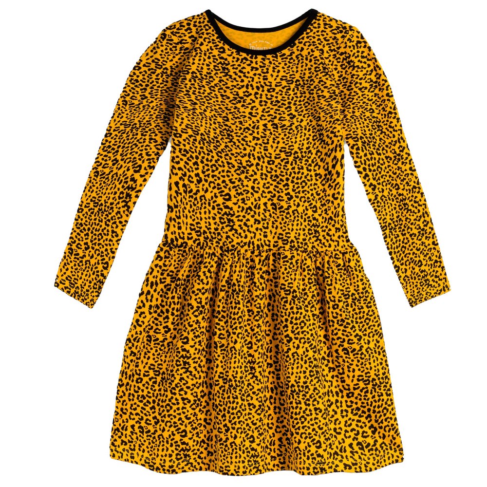 Mightly Girls Gold Leopard Dress 7805824892988