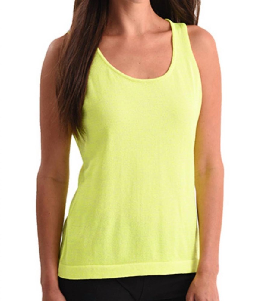 Heathered Bra-Friendly Tank Top In Lime