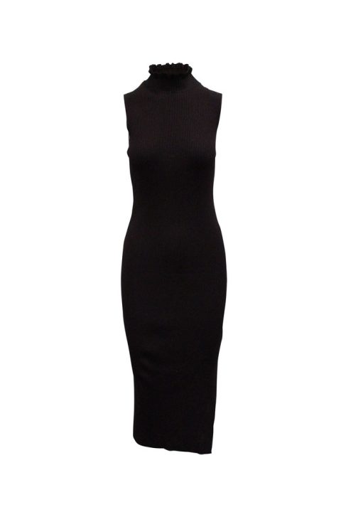 Theory Stretch Knit Sleeveless Dress in Burgundy Rayon 7833175294012