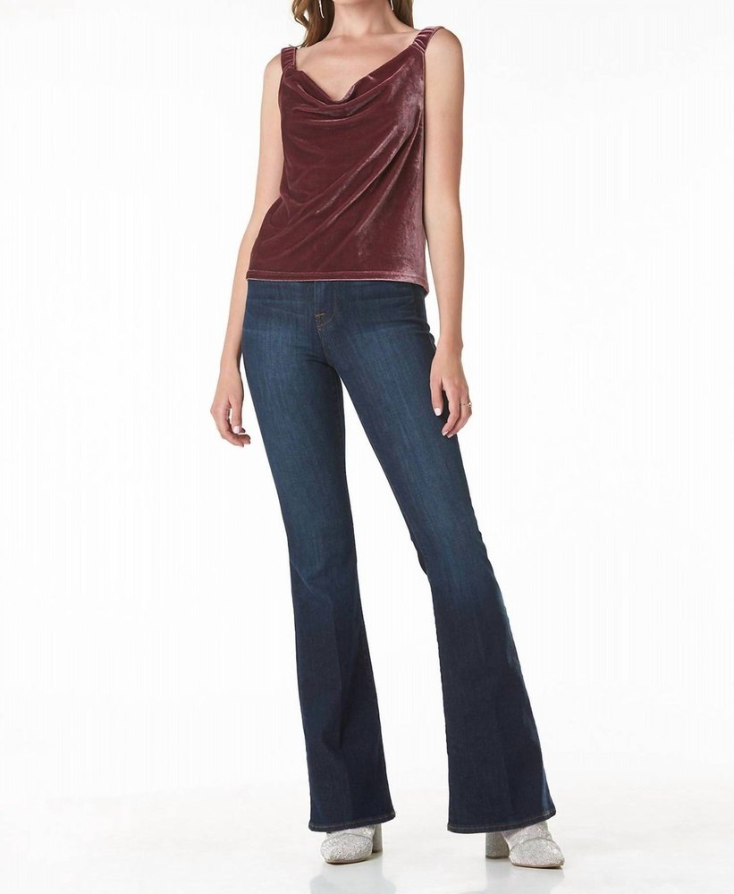 Fern Velvet Top In Windsor Wine