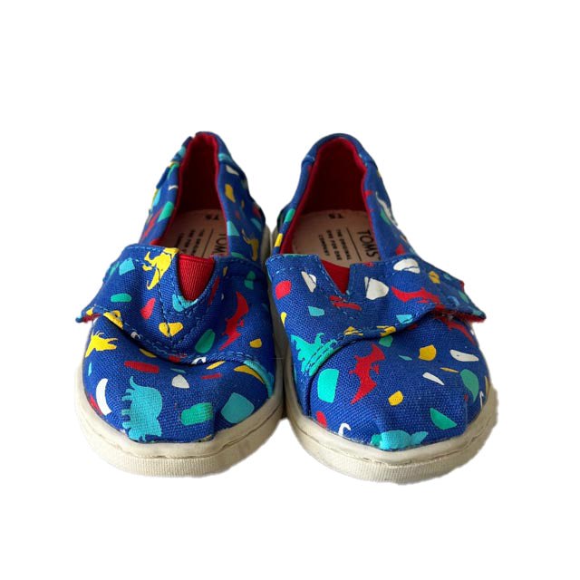 Tom’s Boys Blue Dinosaurs Shoes 7805826433084
