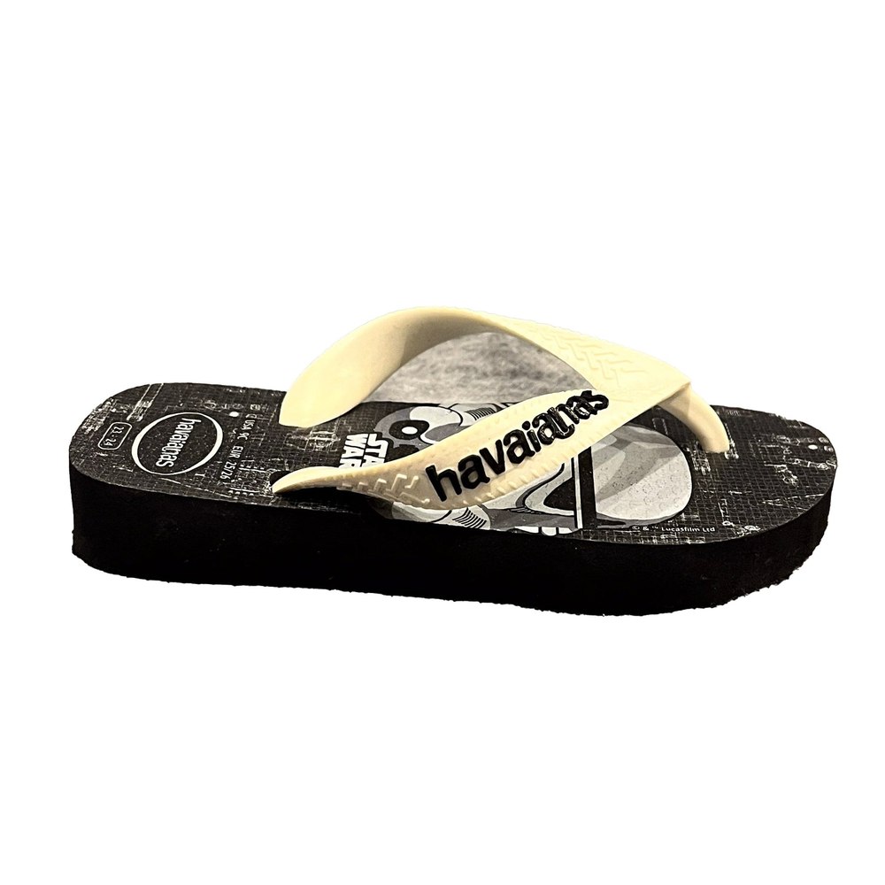 Havaianas Boys Black | White Star Wars Flip Flops 7805826760764