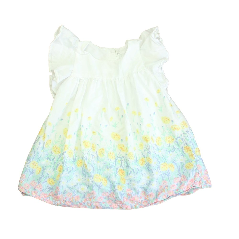 Janie and Jack Girls White | Yellow Floral Dress 7805829480508