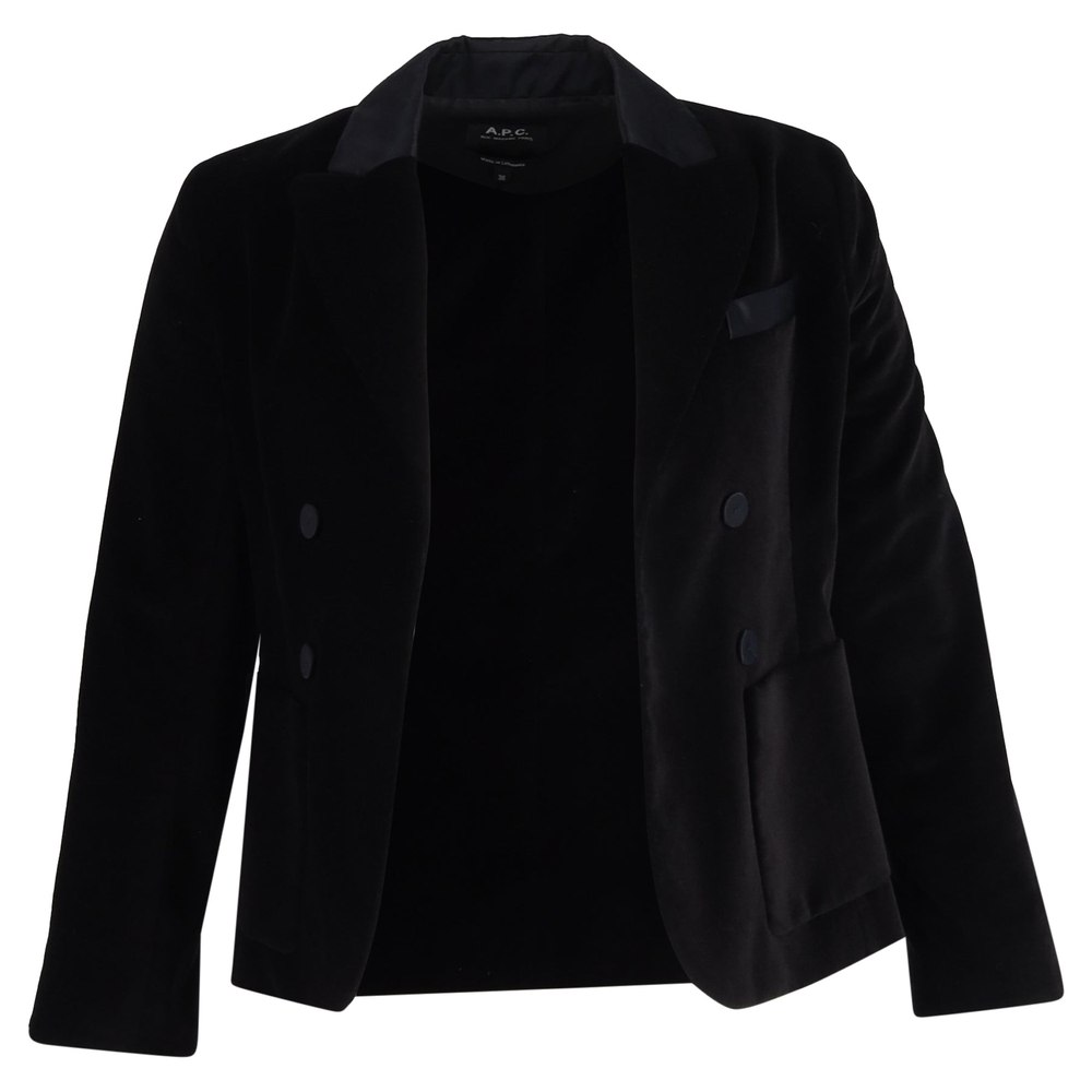 A.P.C. Blazer in Black Velvet 7833189482556