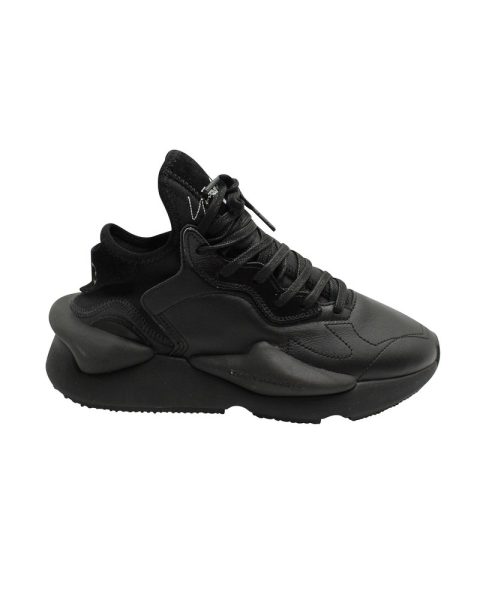 Y-3 Kaiwa Sneakers in Black Leather 7833193021500