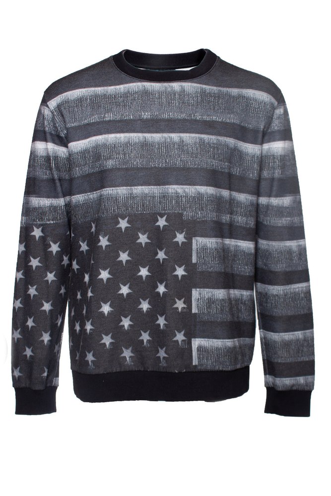 crewneck sweater with American flag 7833195315260