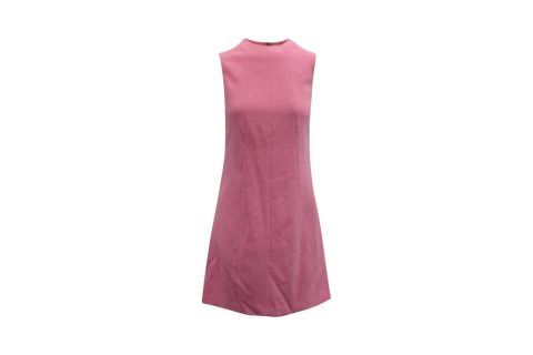 Alice + Olivia Coley Sleeveless Short Dress in Pink Polyester 7833198002236