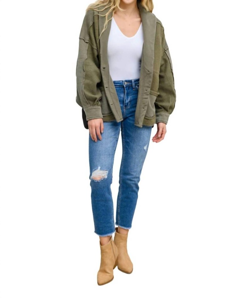 Embroidery Boyfriend Jeans In Mid Wash 7704768118844