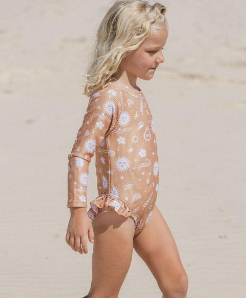 Zoe Rashguard Swimsuit – Terracotta