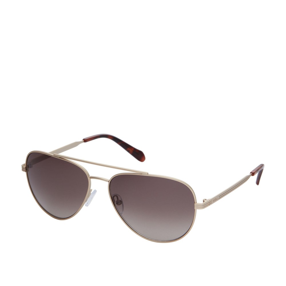 Fossil Men’s Langley Aviator Sunglasses