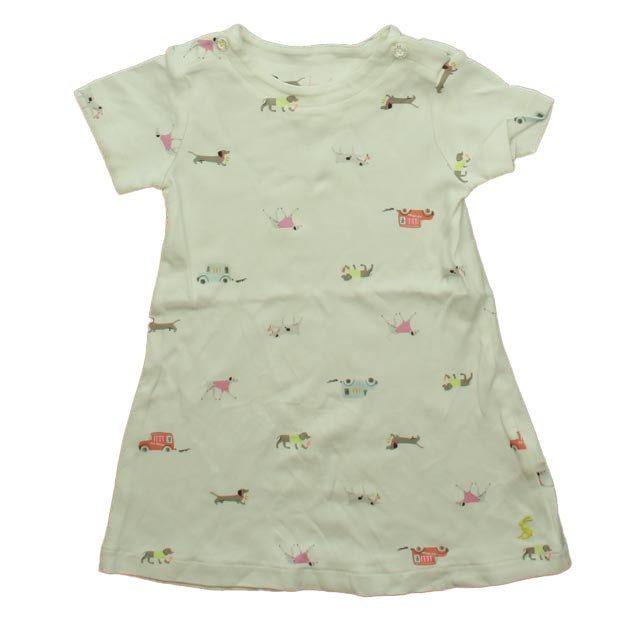 Joules Girls White Dogs Dress 7805834362940