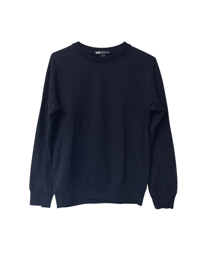 Y-3 Crewneck Sweatshirt in Black Cotton 7833214976060