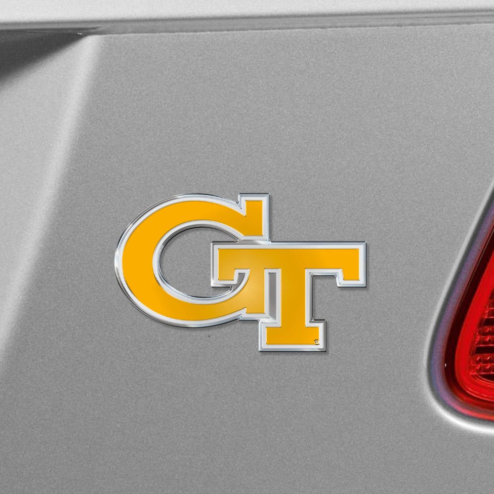 Fanmats Georgia Tech Yellow Jackets Heavy Duty Aluminum Embossed Color Emblem